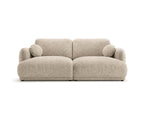 Pietro - Canapé Droit 3 Places - Tissu Texturé - Beige