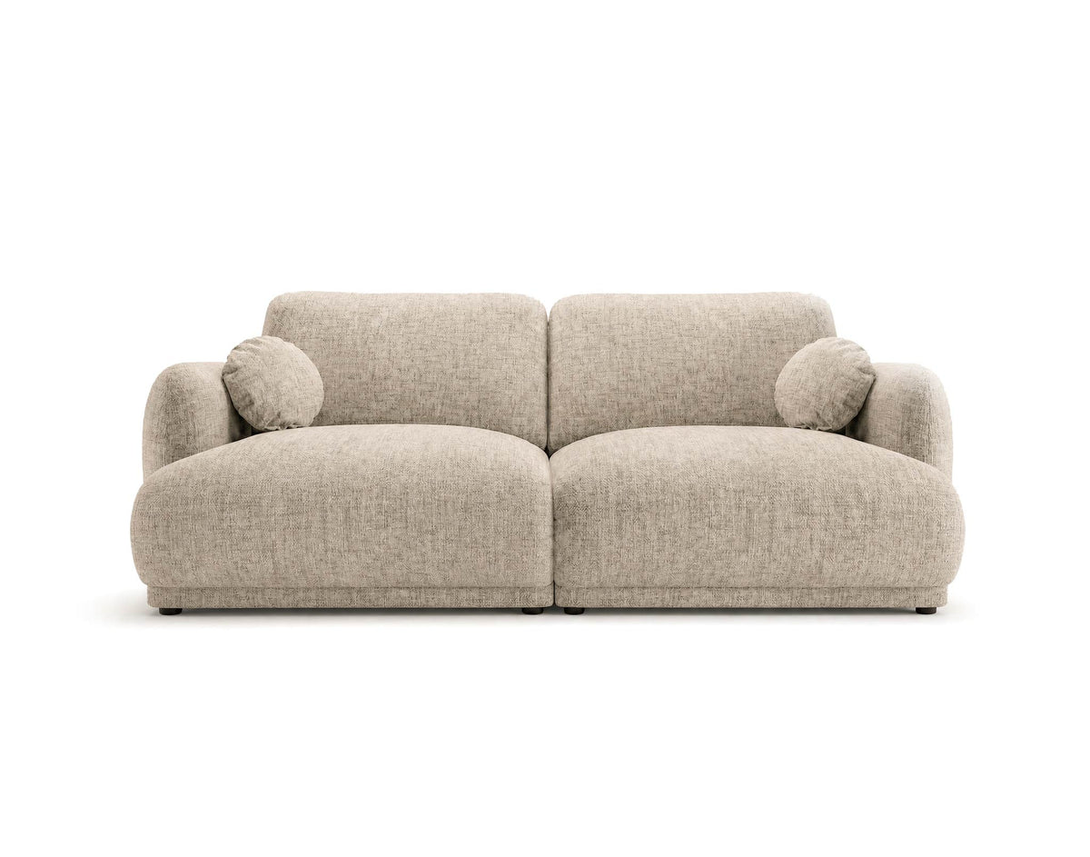 Pietro - Canapé Droit 3 Places - Tissu Texturé - Beige