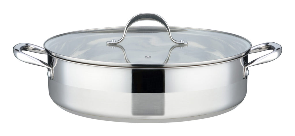 Sartén 32 cm Con Tapa - Acero Inoxidable - Inox