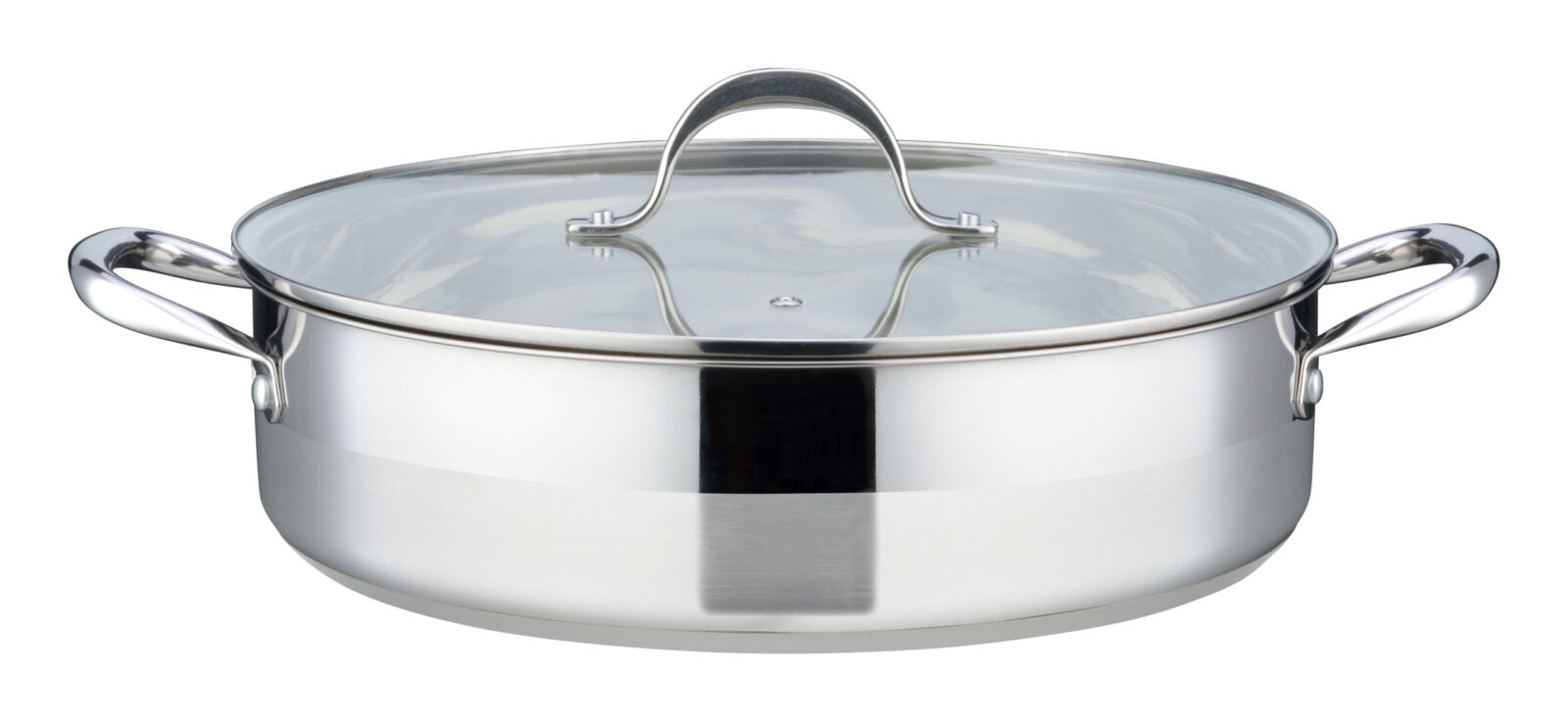 Sartén 32 cm Con Tapa - Acero Inoxidable - Inox