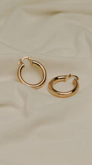 Boucles d'oreilles créoles plaqué or épaisse