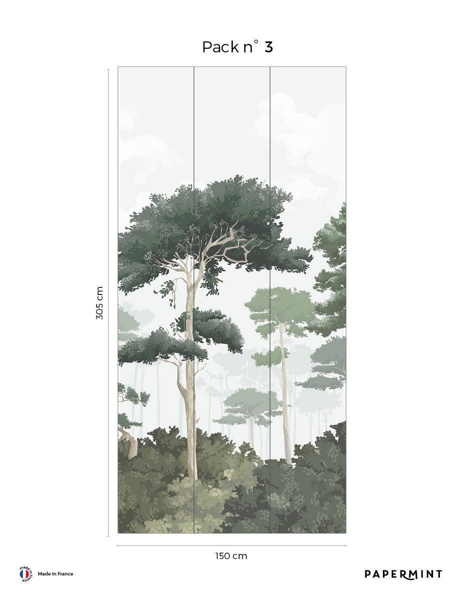 Pinewood Mural - Pine Green