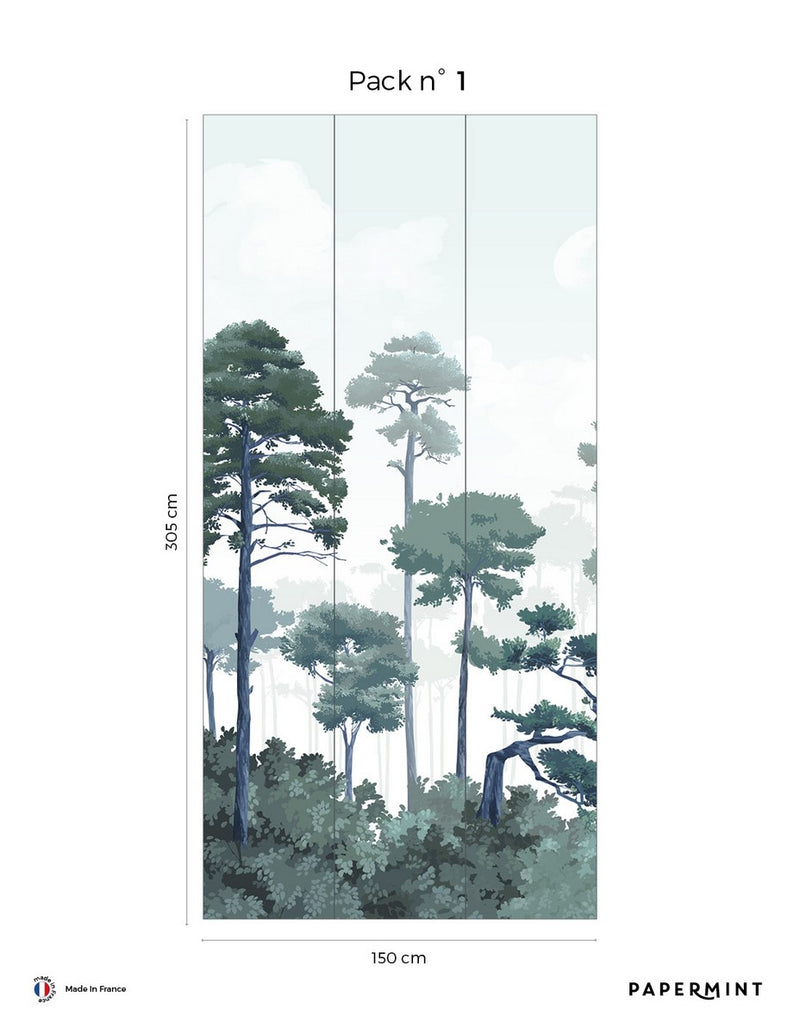 Fresque Pinewood - Pine Blue