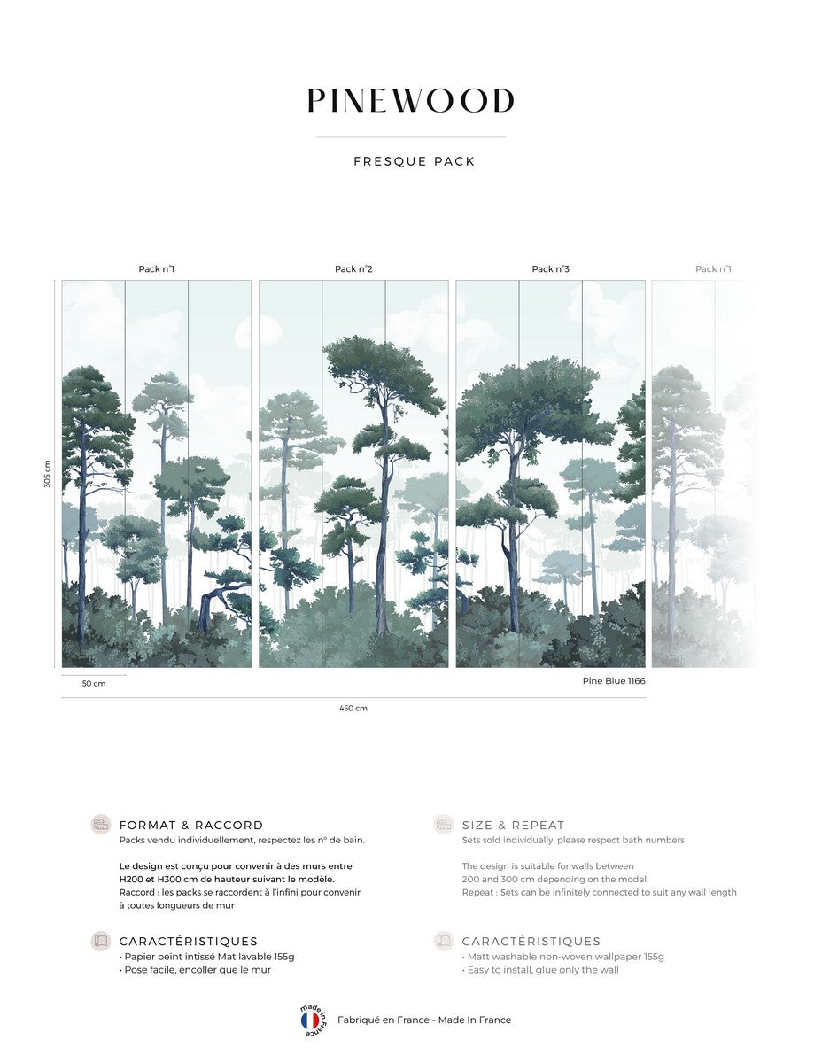 Pinewood Fresco - Pine Blue