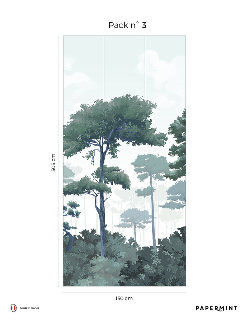Fresque Pinewood - Pine Blue