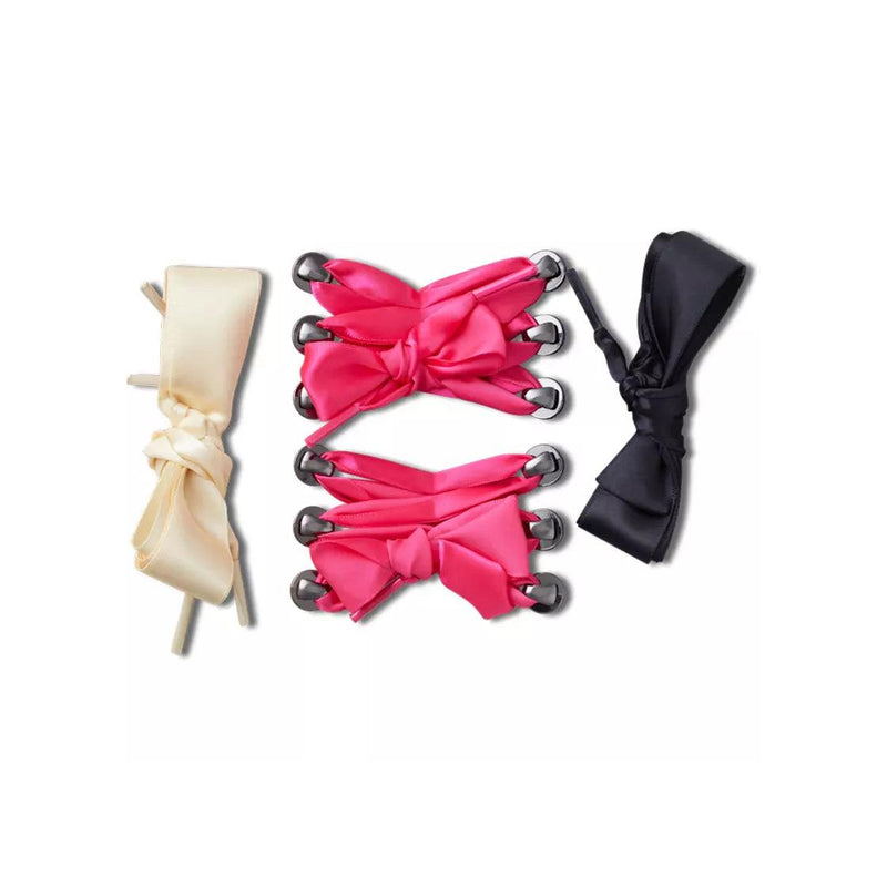 Pins Jibbitz Ribon Lace Em Full Pack - Blanc, Rose, Noir.
