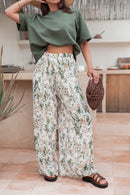 PIO Kaki Fleurs - Pantalon Plissé 13