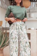 PIO Kaki Fleurs - Pantalon Plissé 13