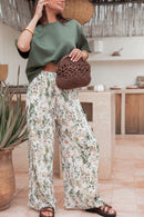 PIO Kaki Fleurs - Pantalon Plissé 13