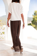 PIO Pois Chocolat - Pantalon Plissé