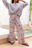 PIO Violet Fleurs - Pantalon Plissé 14