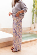 PIO Violet Fleurs - Pantalon Plissé 14