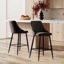 Chaise de bar Pipo en tissu gris foncé 66,5 cm (lot de 2)
