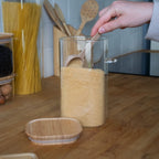 Boîte Haute Carrée Avec Cuillère À Doser Intégrée - Transparent