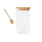 Boîte Haute Carrée Avec Cuillère À Doser Intégrée - Transparent