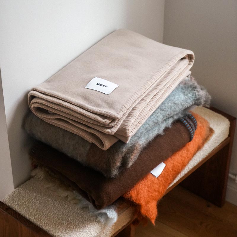 Plaid Merino - 100% Lana Extrafina - Beige Arena
