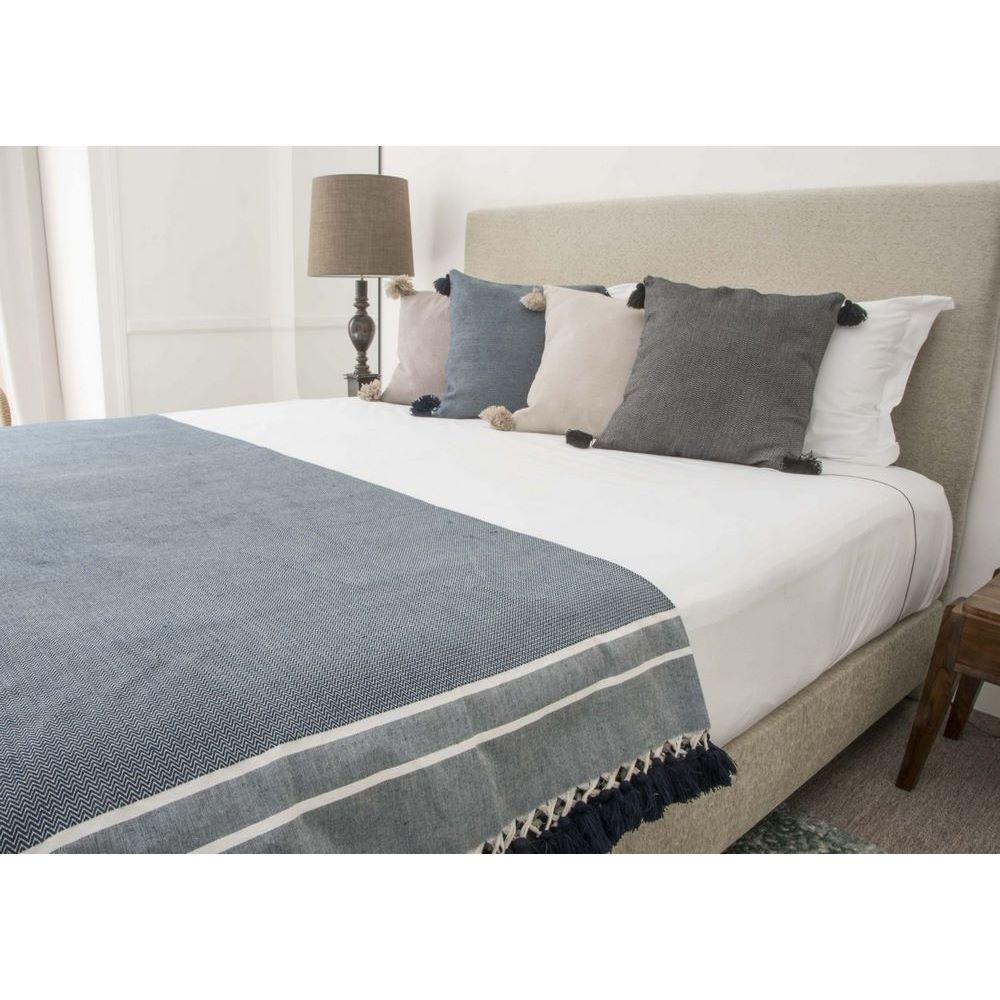 Stockholm - Plaid - Coton - Bleu