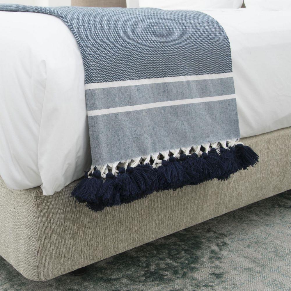 Stockholm - Plaid - Coton - Bleu