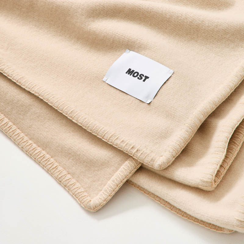 Plaid Merino - 100% Lana Extrafina - Beige Arena
