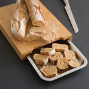 Bamboo Cutting Board with Storage Drawer - Stainless Steel