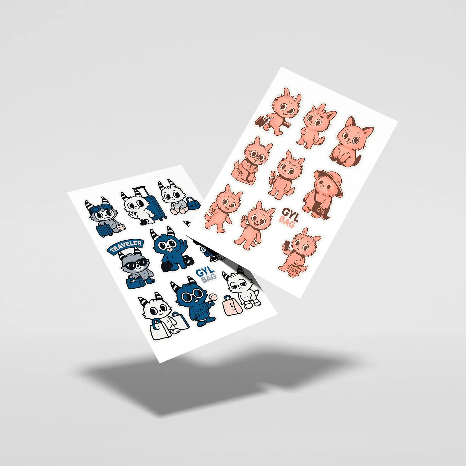 18 Stickers Estilo Labubu