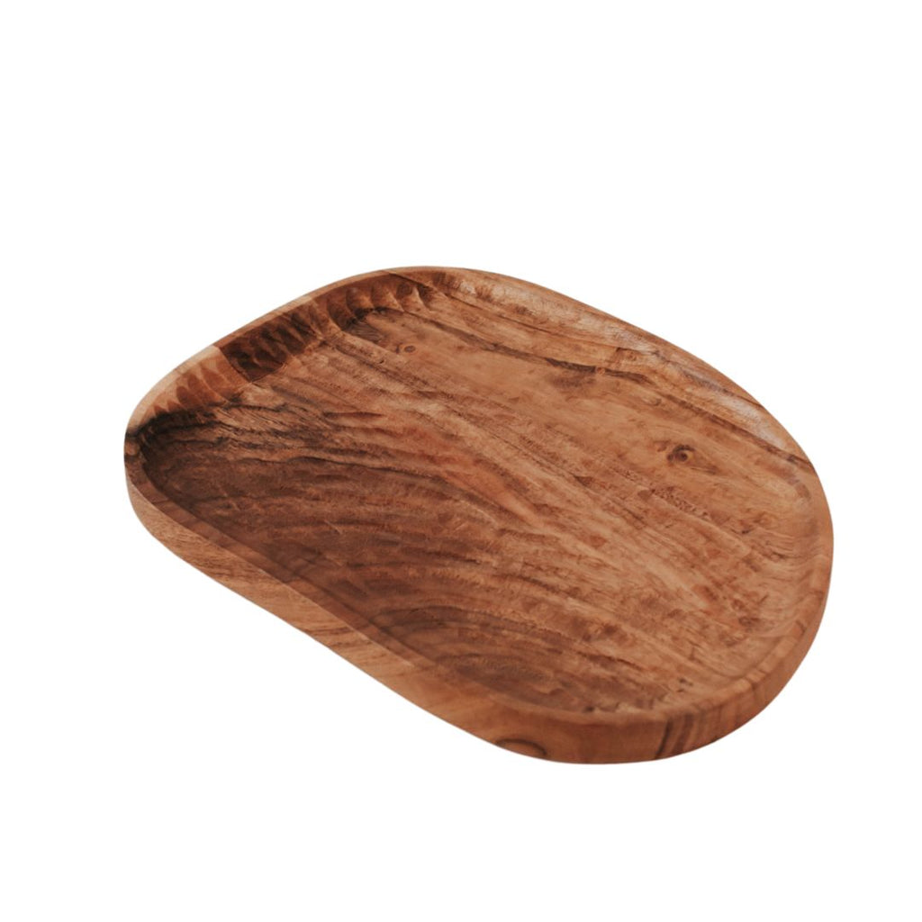 Bandeja natural de madera de acacia