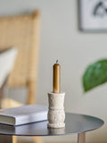 Ilise - Candle Holder - Natural - Travertine