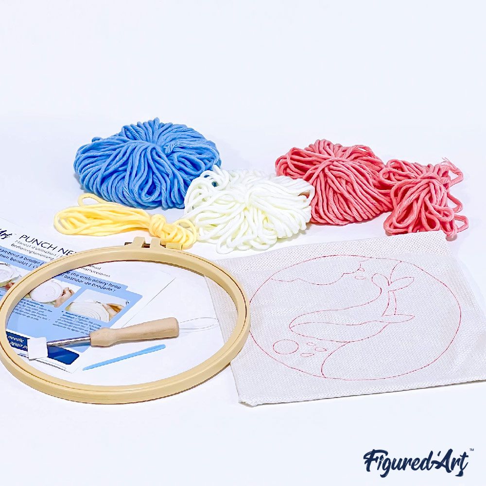 Punch Needle Hérisson Et Ballon