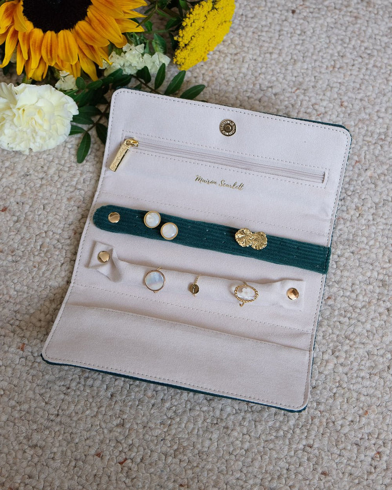 Pochette À Bijoux Catherine En Velours Côtelé