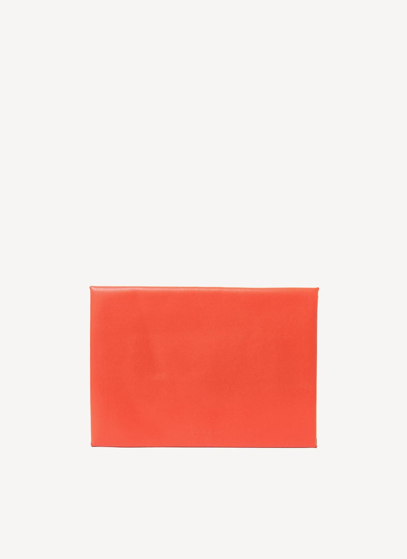 Marni - Pochette Enveloppe Leather Clutch - Orange - Femme