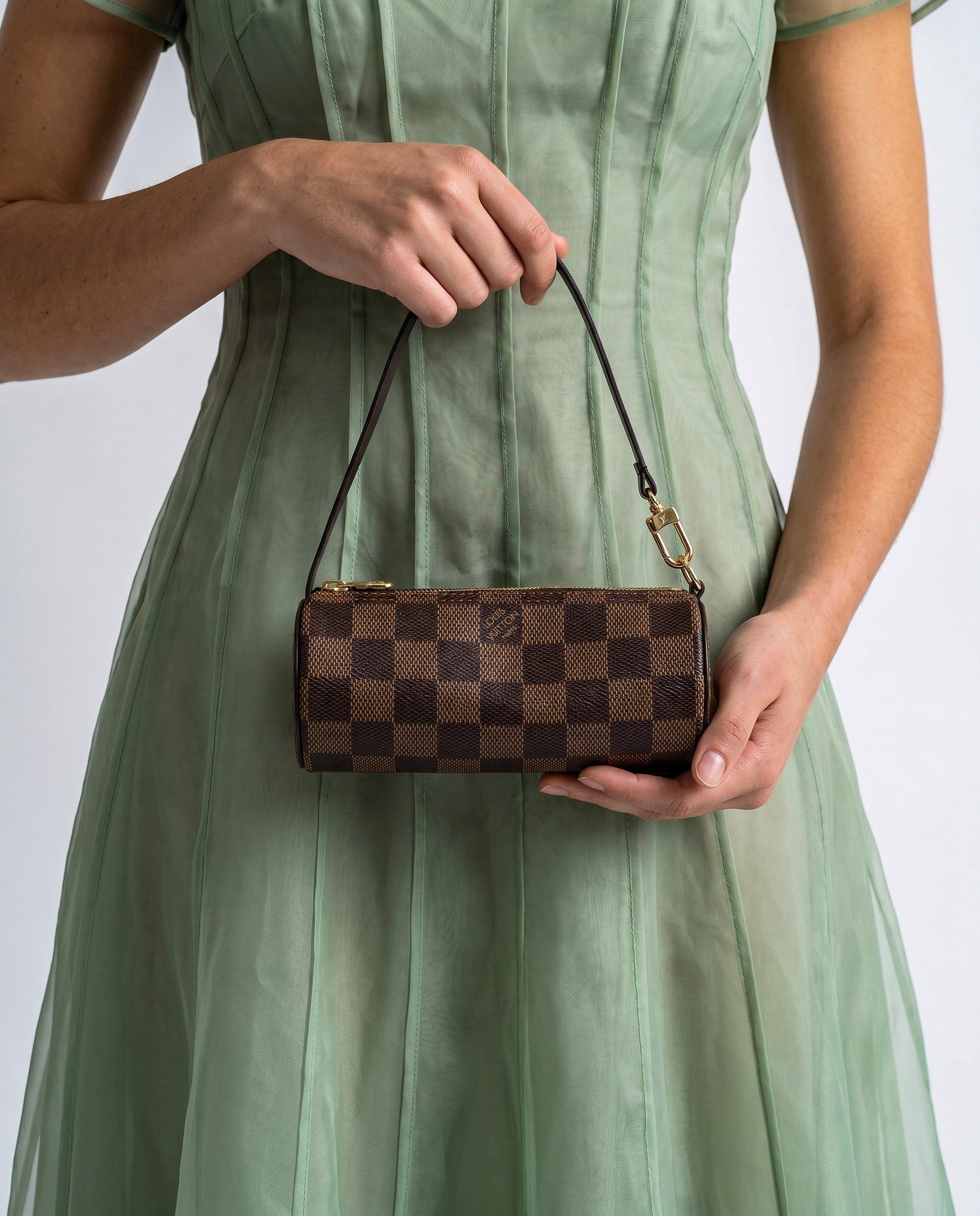Pochette Louis Vuitton Papillon Lona Damier Ébène