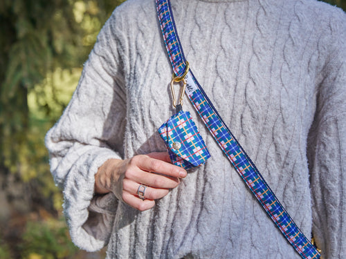 Pochette Pour Sacs À Crottes - Tartan Violet