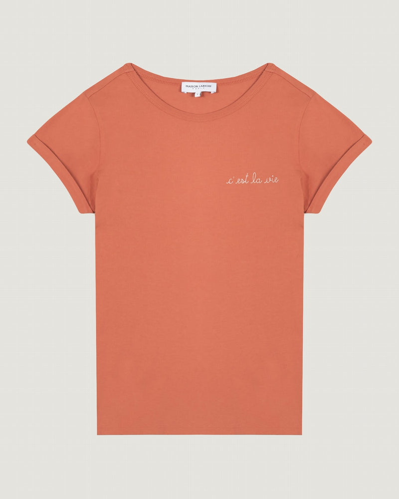 poitou t-shirt 'c'est la vie'#color_ginger-root