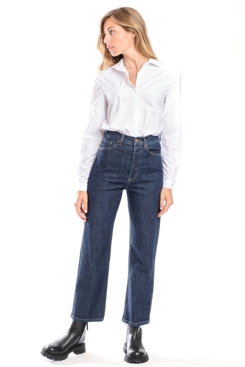 Jean Straight Cropped Indigo Pola