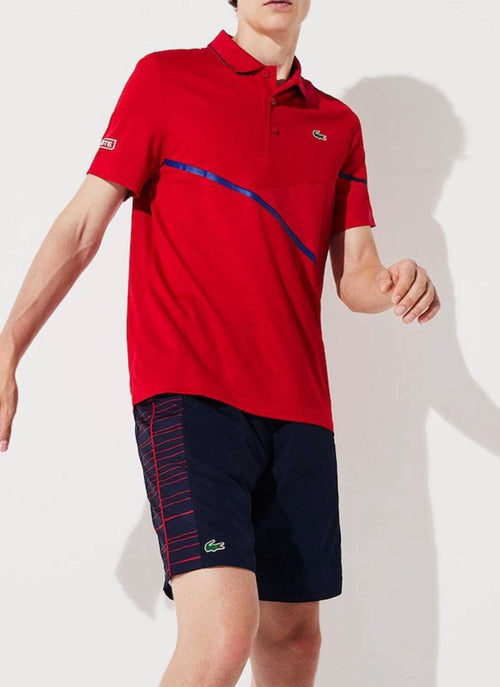 Lacoste - Polo Manches Courtes - Rouge/Oceane-Marine - Homme