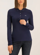 Lacoste - Polo Manches Longues - Marine - Femme