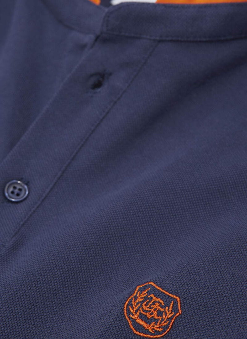 The Kooples - Polo - Deep Sea Blue / Orange - Homme