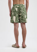 Shorts flameados Plants - Verde