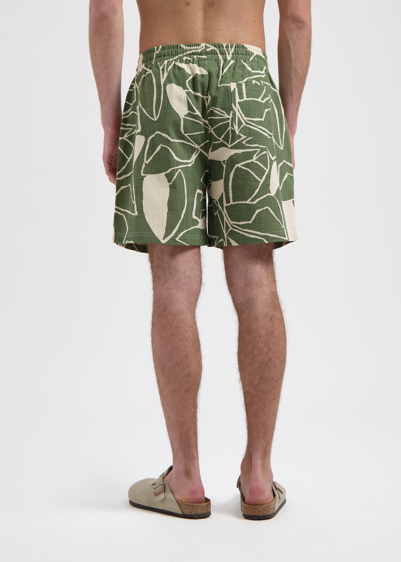 Shorts flameados Plants - Verde