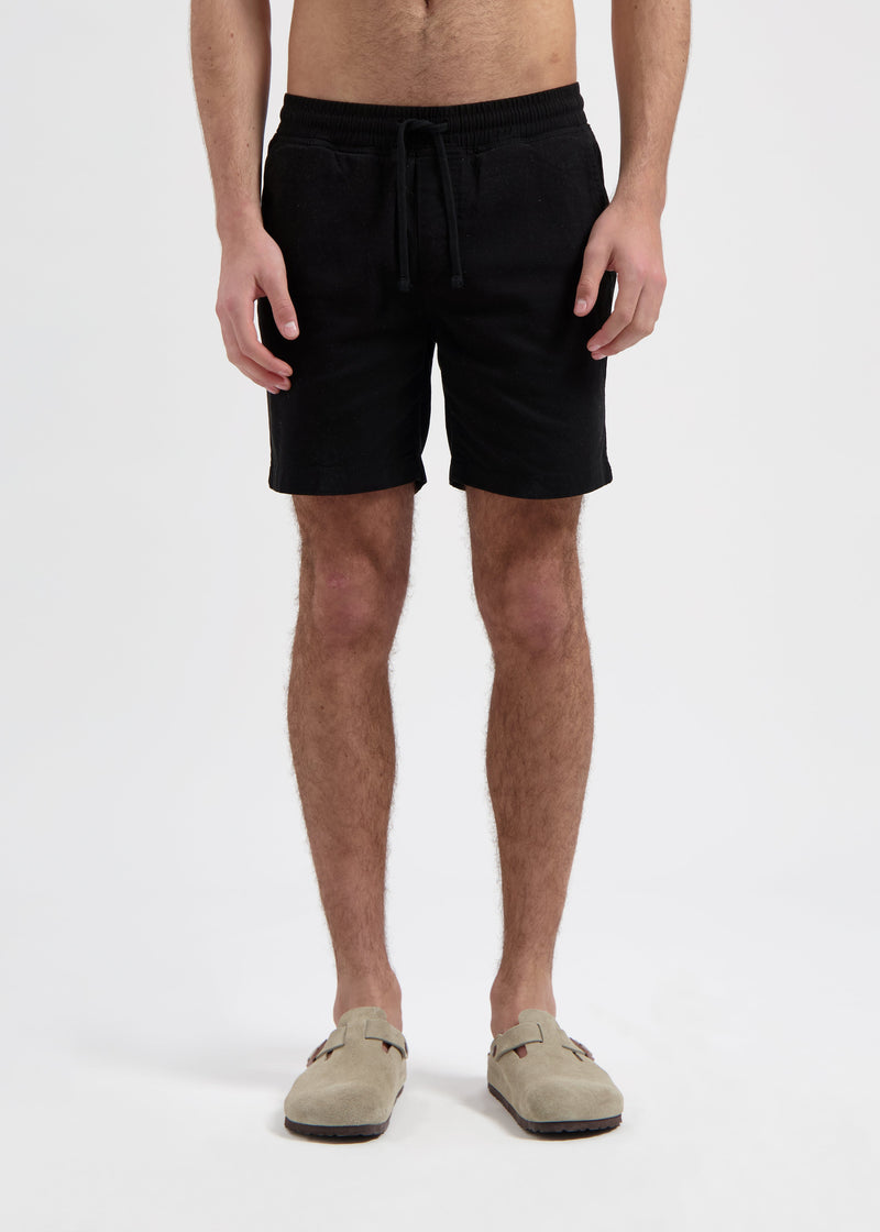 Shorts chinos lavados - Negro