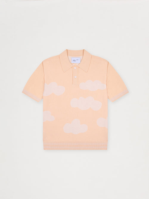Polo unisexe NUAGES abricot