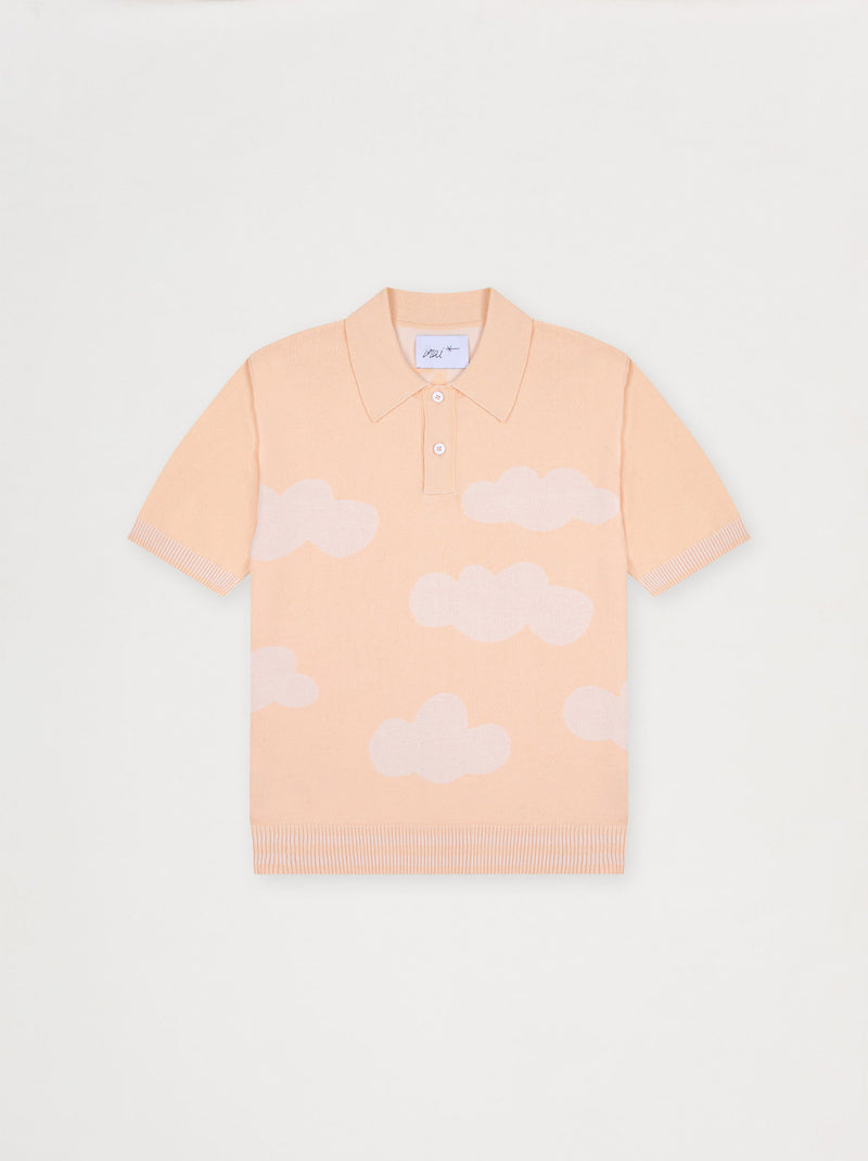 Polo unisexe NUAGES abricot