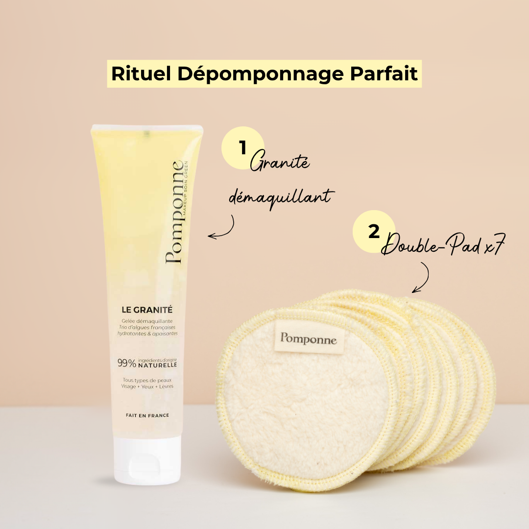 Rituale Démaquillage Perfetto • Double-Pad X7 + 1 Granité
