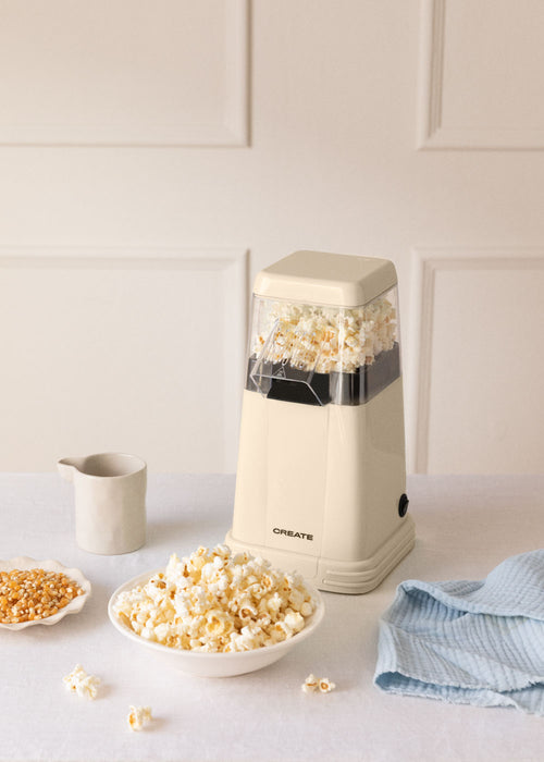 Popcorn Maker Retro - Electric Popcorn Machine - Off-White