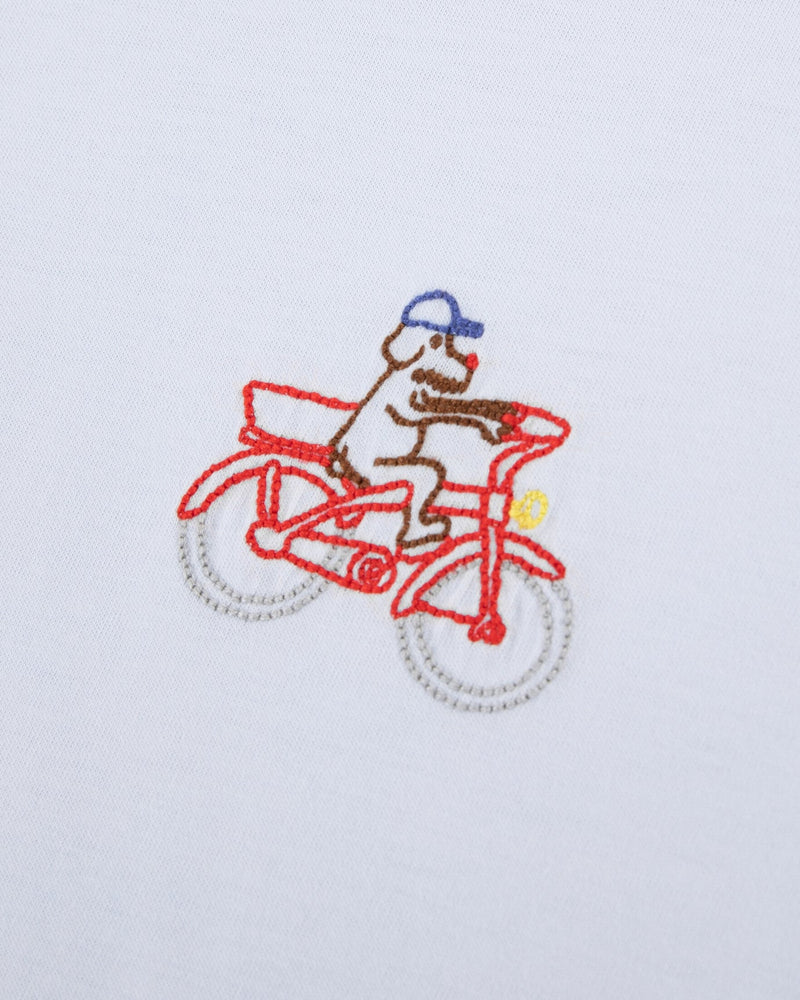 popincourt t-shirt 'bicycle dog'#color_poplin-blue