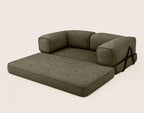 Poppy - Sofá Cama 3 Plazas - Pana - Verde