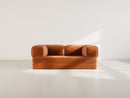 Poppy - Canapé Convertible - 3 Places - Velours Côtelé - Terracotta