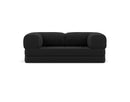 Poppy - Sofá convertible - 3 plazas - Pana - Negro