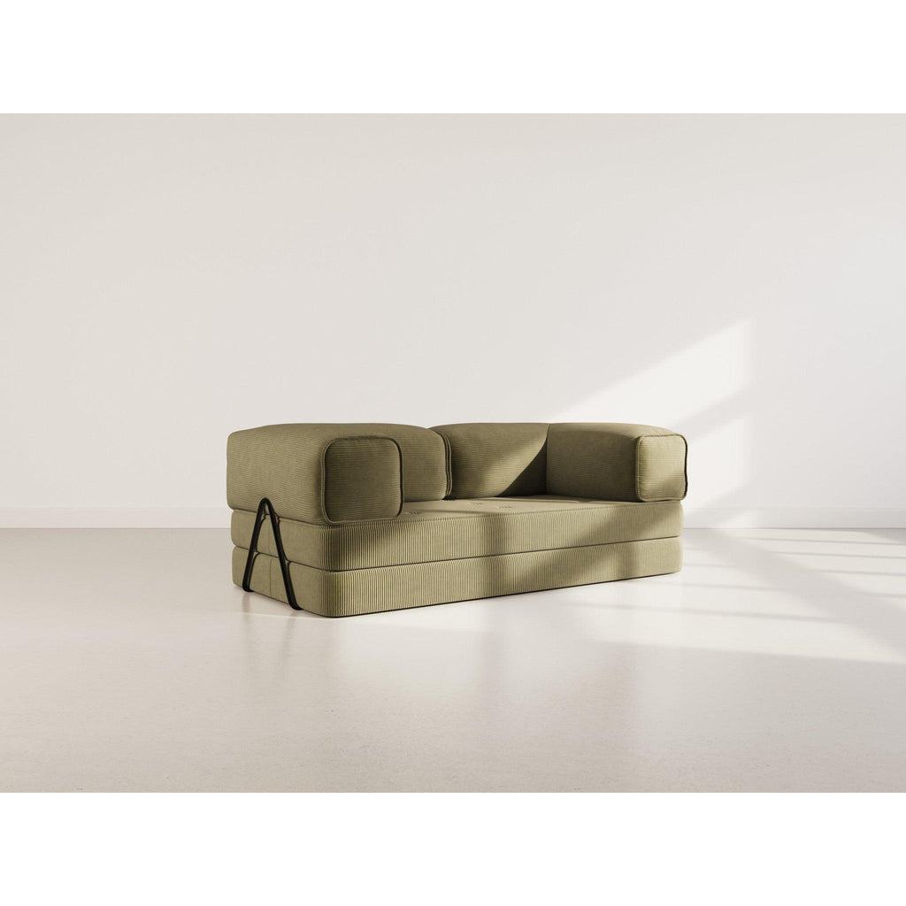 Poppy - 3-Seater Sofa Bed - Corduroy - Green