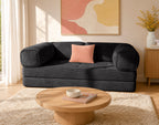 Poppy - 3-Seater Sofa Bed - Corduroy - Black